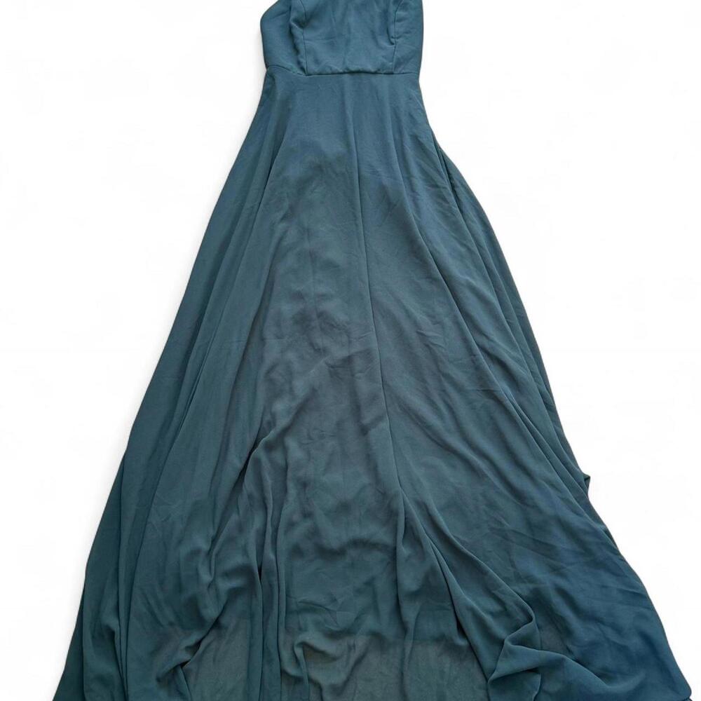 Dark Green Lulus maxi dress with lining —